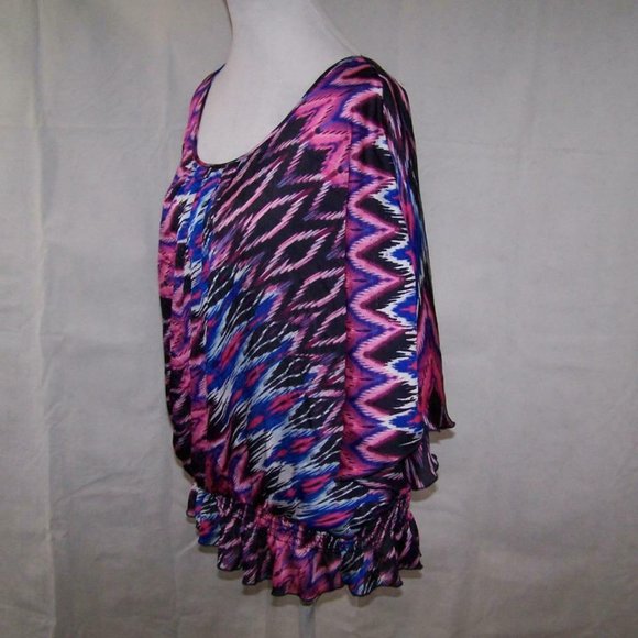 Tattoo Me Shirt Top Plus 2X Batwing Flutter Sleeve - Picture 5 of 11